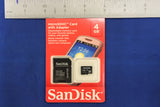 SANDISK, 4GB MICRO SD CARD W/ADAPTER